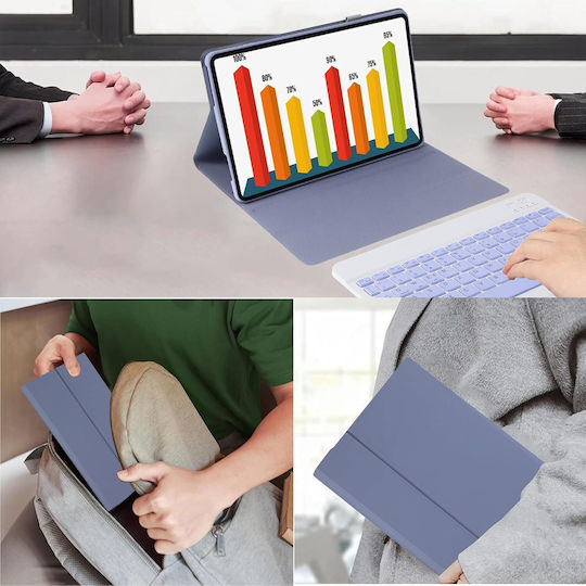 Θήκη Πληκτρολόγιο Jeloyutek Xiaomi Pad 6 11 Ιντσών Μοβ