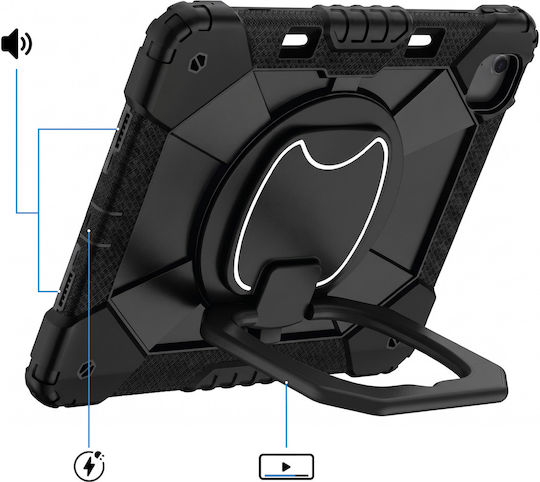 Avizar Husă Antisoc Ipad Air 13 2024 2025 M4 2026 cu Mâner Stand Neagră