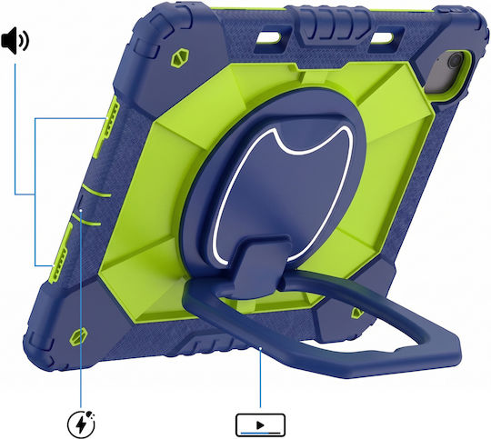 Avizar Husă Rezistentă la Șocuri Ipad Air 13 2024 2025 M4 2026 cu Mâner Stand Verde
