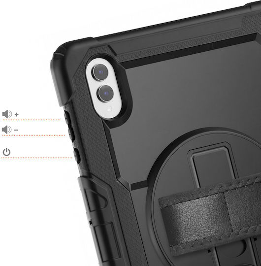 Avizar Full Body Case Galaxy Tab S11 Ultra Handle Stand Shoulder Strap Black