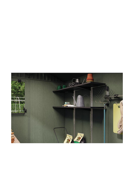 Plastic Garden Shed Premier Green L1.9xW2.44xH2.21m