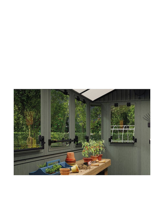 Plastic Garden Shed Premier Green L1.9xW2.44xH2.21m