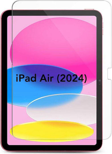 Protectoare De Ecran Din Sticlă Temperată Ipad Air 2024 Protecție Maximă Claritate Grosime 0.33mm Strat Oleofobic Anti-Amprentă Skdr 3d Tab Sticlă Neagră