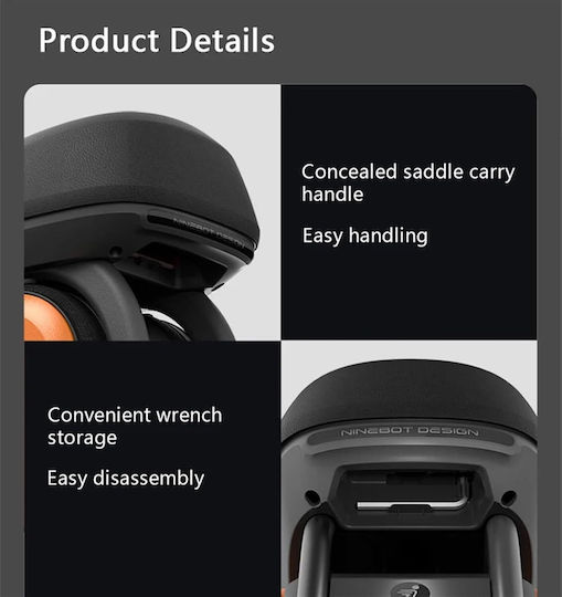 Seat Saddle Electric Scooter Segway Ninebot F20 F25 F30 F40 Shock Absorber & Storage Space 10l