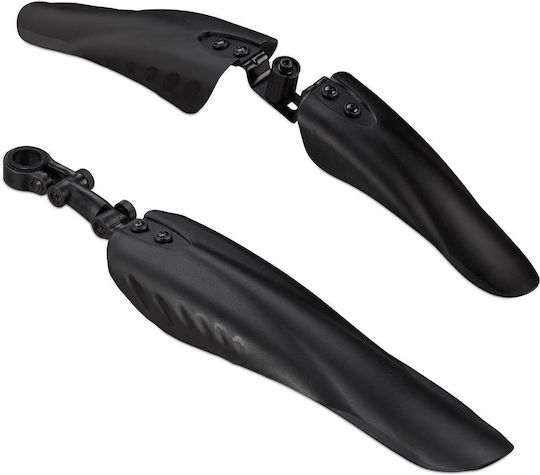 Set Lămpișoare Față Spate Negre 10.5x55x7.5 Cm Biciclete 24-28 Inch