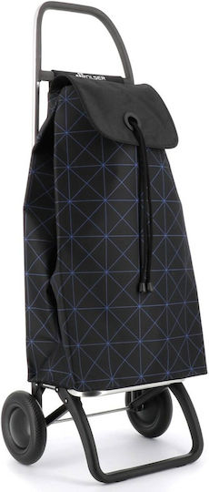 I-max Stoff Einkaufswagen Klappbar Blau 43lt
