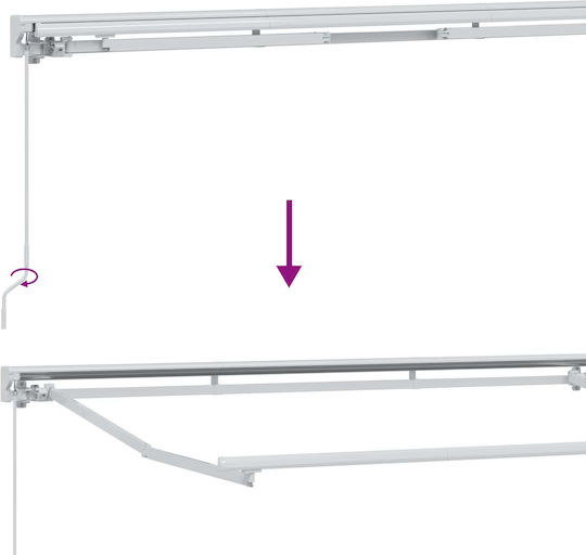 vidaXL Grey Awning Frame with PU Coating 2.5x3.5m