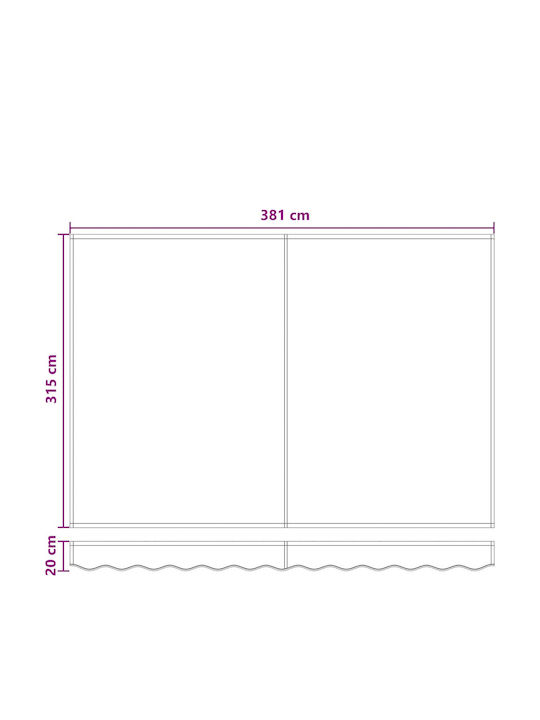 vidaXL Тента Тераса Бежова 4x3m