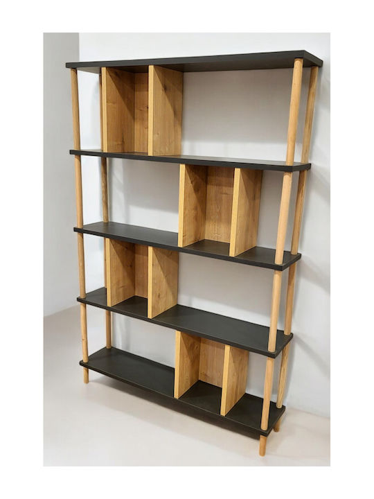 Gray Bookcase 90x20x137cm