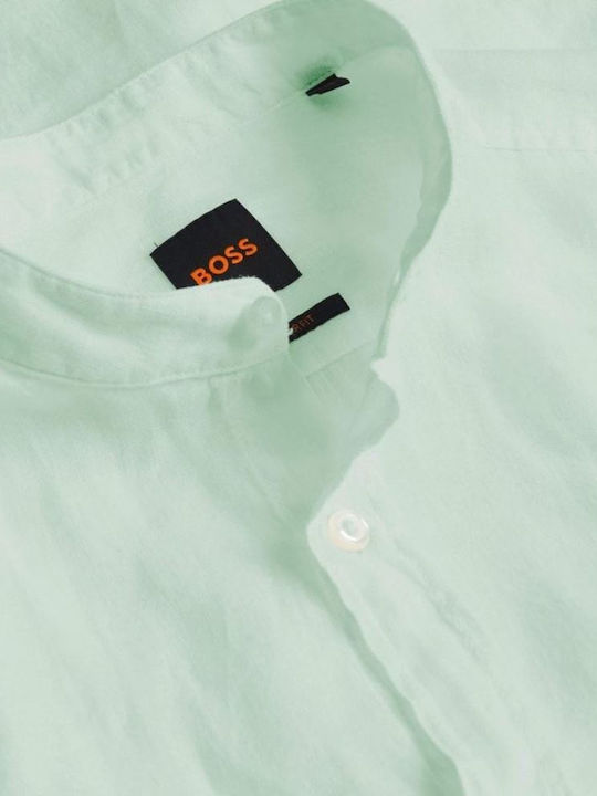Boss Fit Λινό Πουκάμισο Turquoise/aqua
