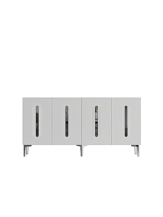 Bufet Din Lemn Alb 150x32x75cm