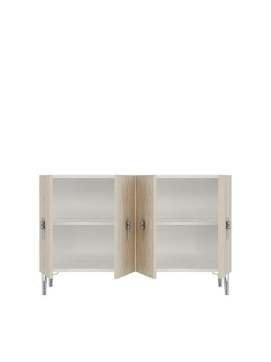 SteweHome Sideboard Holz 120x32x75cm Braun