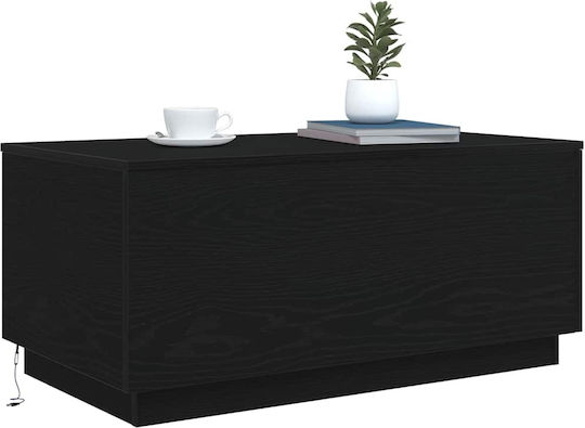 Masă Centrală Rectangulară din Lemn Stejar Negru 90x50x40 cm