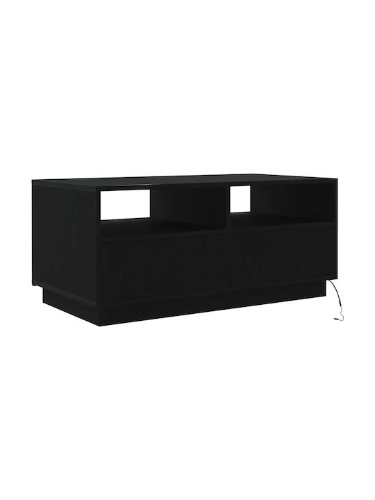 vidaXL Kaffeetisch Zentral Rechteckig Holz Schwarz M90xP49xH40cm
