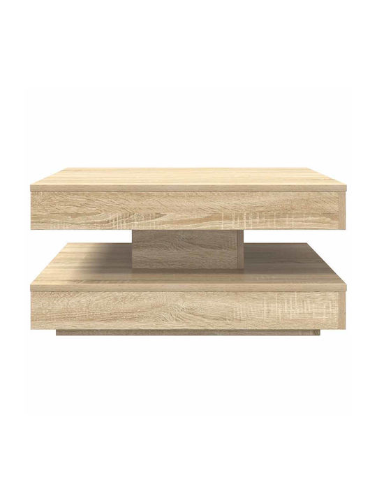 Square Central Coffee Table Wooden Sonoma Oak L70xW70xH34.5cm
