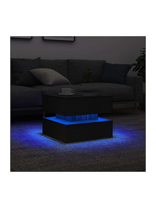 Rectangular Side Table Wooden Black Oak 50x50x40 cm