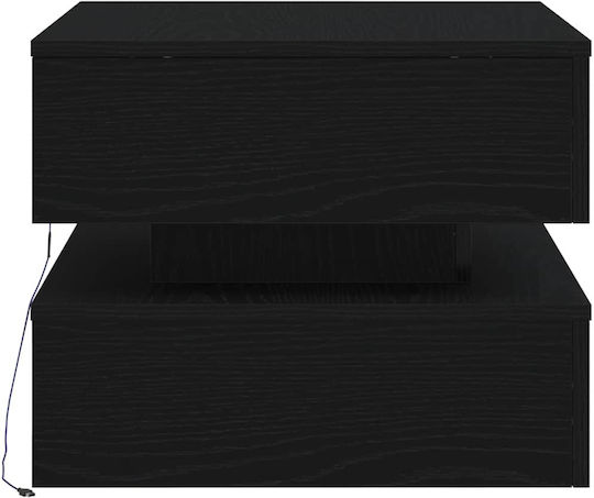 Ορθογώνιο Βοηθητικό Τραπεζάκι Ξύλινο Black Oak Μ50xΠ50xΥ40εκ.