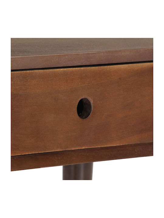Rectangular Central Coffee Table Made of Solid Acacia Wood with Drawers Solid Wood 100x50x46 cm