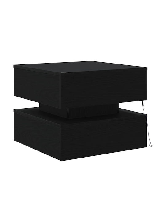Rectangular Side Table Wooden Black Oak 50x50x40 cm