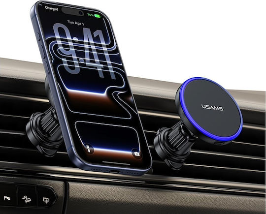 Usams Car Mobile Mount with Magnet and Wireless Charging MagSafe Black
