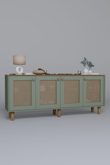 Буфет Дървен Зелен 180x40x75см