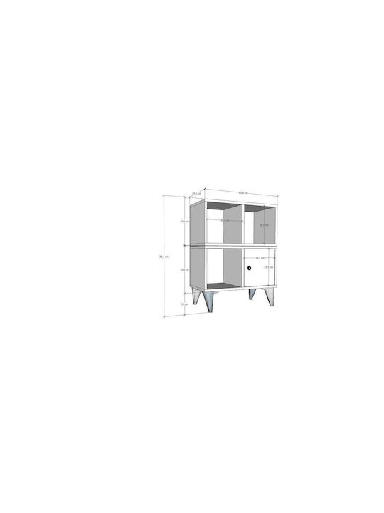 Μπουφές Ξύλινος Λευκό 65.4x30x80.4cm
