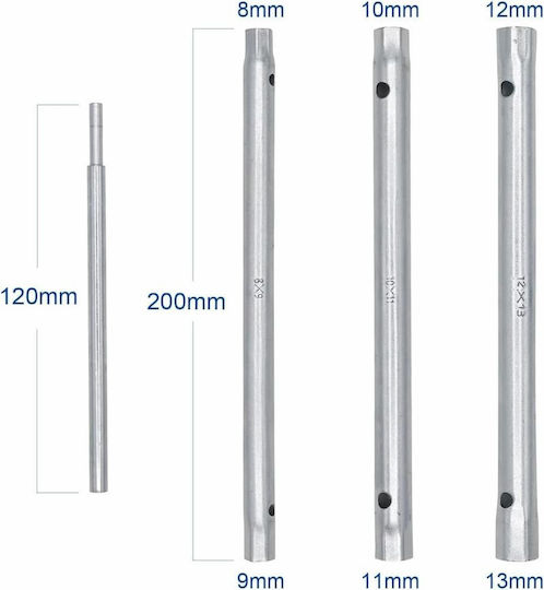 Dakcos Тръбен Подредба Тръбни Ключове 3 Бройки Spanner Set