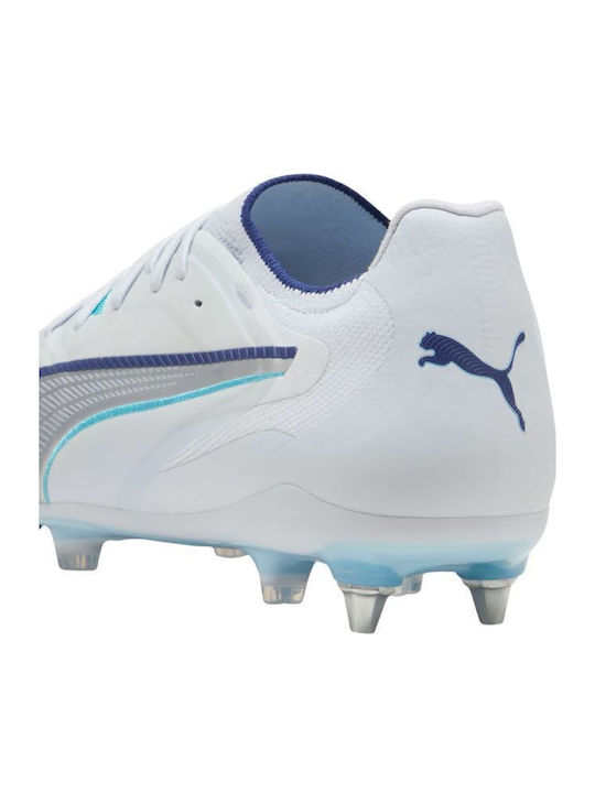 PUMA King 20 Ultimate MxSG Футболни Обувки с Бутони Бели