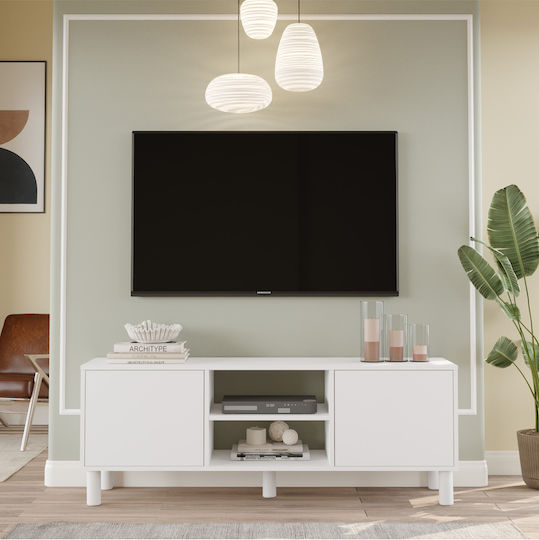 Έπιπλο TV Επιδαπέδιο Λευκό 160x40x59εκ. Έπιπλο TV Επιδαπέδιο Λευκό 160x40x59εκ.