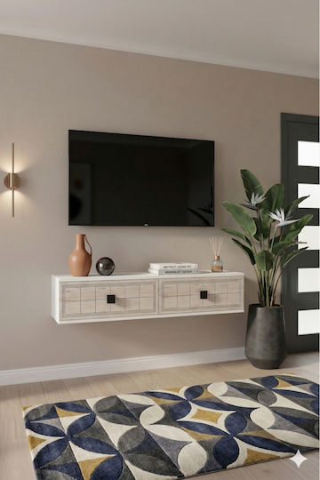 Έπιπλο TV Επιτοίχιο Λευκό 120x30x26εκ.