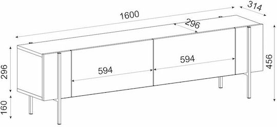 Έπιπλο TV Επιδαπέδιο Καφέ 160x30x45εκ. Έπιπλο TV Επιδαπέδιο Καφέ 160x30x45εκ.