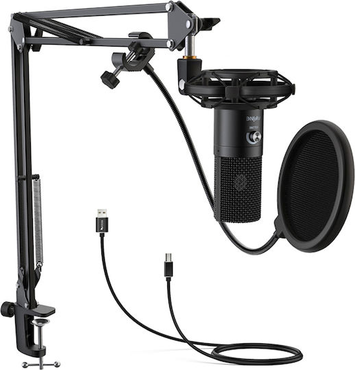 Fifine T669 Σετ Πυκνωτικό Μικρόφωνο USB Shock Mounted για Φωνητικά