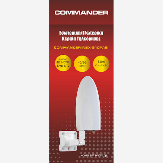 Commander INEX-210PAS Antenă TV Internă / Externă Nu Necesită Alimentare