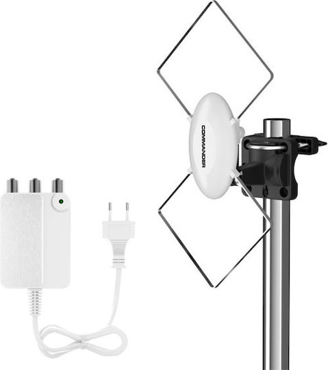 Commander INEX-600AMP Indoor / Outdoor TV Antenna Does Not Require Power