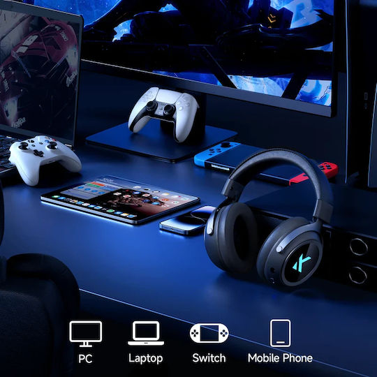 MCHOSE MC-X9-1 Căști Gaming Wireless Over Ear cu Conectivitate Bluetooth Albe pentru PC