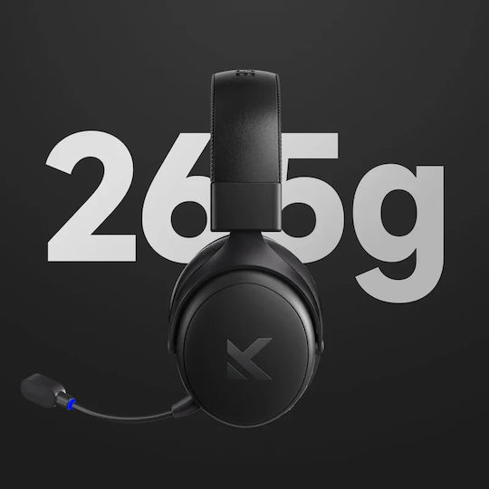 MCHOSE V9 Pro Ασύρματο Over Ear Gaming Headset με σύνδεση Bluetooth Icy White for PC