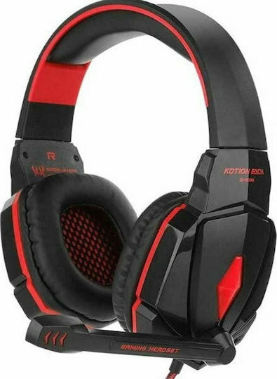 Kotion Each G4000 Over Ear Gaming Headset with Connection 3.5mm / USB Black with Blue Details