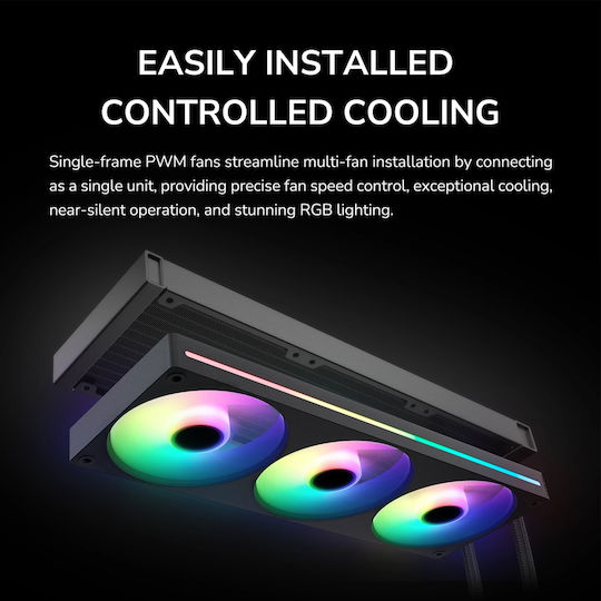 Cougar Poseidon Vistek Water Cooling AIO CPU With 3 Fans 120mm And ARGB Lighting White