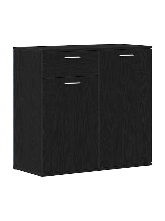 Wood Sideboard mit Schubladen Schwarze Eiche 80x36x75cm