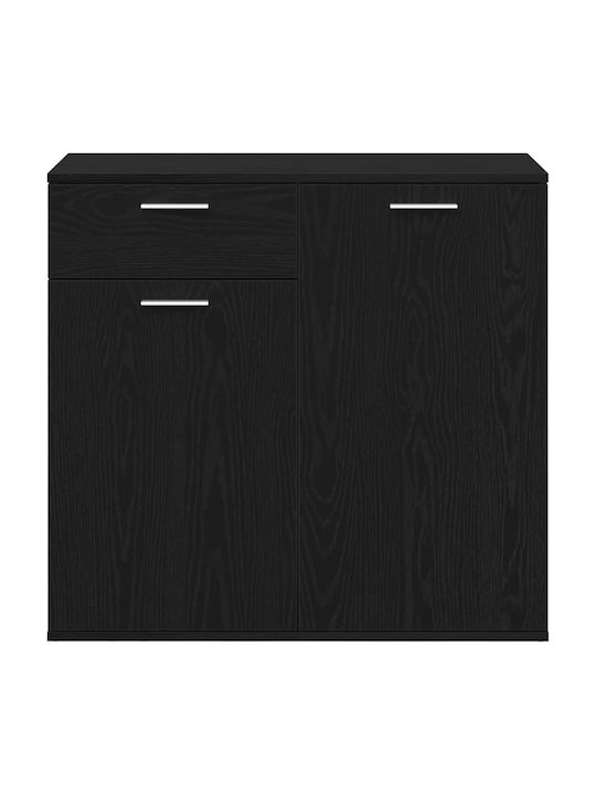 Wood Sideboard mit Schubladen Schwarze Eiche 80x36x75cm