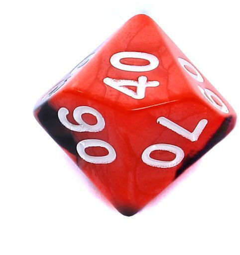 Rebel Complete Dice Set Rebel Rpg Two-tone Red Black 106475