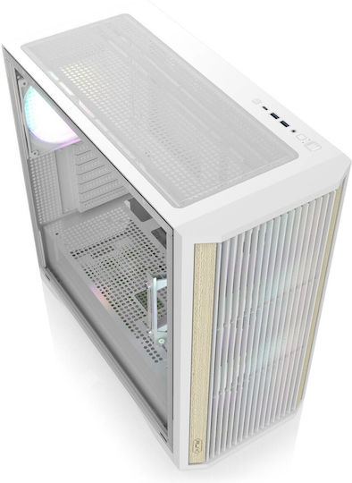 Raijintek Agos Max Gaming Midi Tower Computer Case with Side Window White