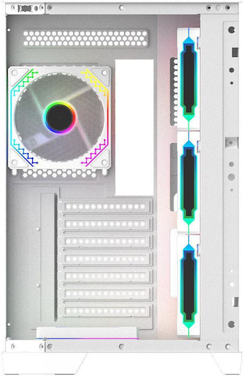 Aqirys Titan Gaming Midi Tower Κουτί Υπολογιστή με Πλαϊνό Παράθυρο και ARGB Φωτισμό Λευκό