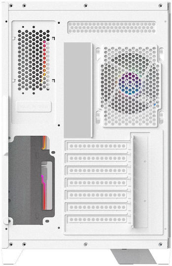 Aqirys Titan Gaming Midi Tower Κουτί Υπολογιστή με Πλαϊνό Παράθυρο και ARGB Φωτισμό Λευκό