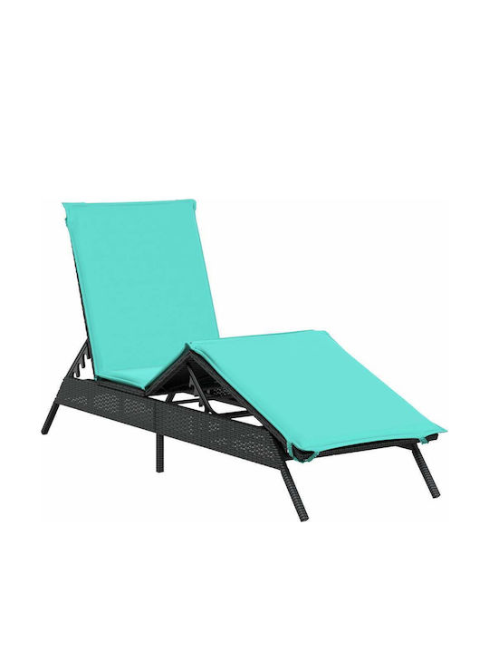 Ξαπλώστρα Rattan με Μαξιλάρι 200x59x26εκ.