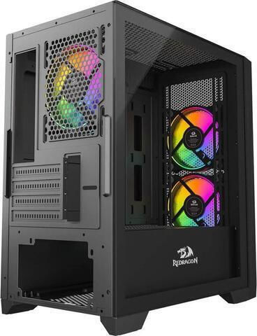 Redragon Paktis 2 GC-540 Gaming Мини Кула Кутия За Компютър Със Страничен Прозорец И ARGB Осветление Черна