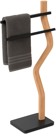 Relaxdays 86x37cm Braune Badezimmerhaken & -halter