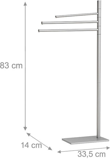 Relaxdays Suport Prosoape 83x33.5cm Inox Gri
