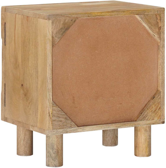 Κομοδίνο Ξύλινο Καφέ 40x30x45cm