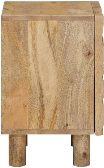 Κομοδίνο Ξύλινο Καφέ 40x30x45cm